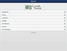 Tablet Screenshot of cornell-pardue.net